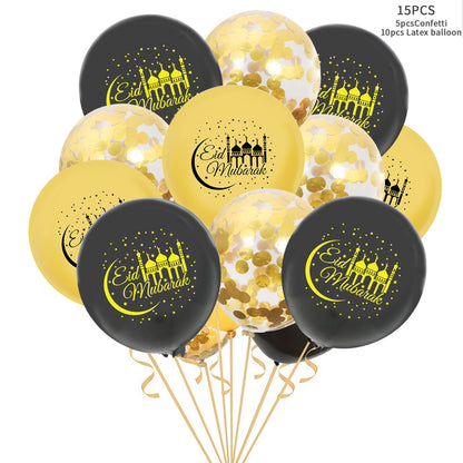 Eid Mubarak Latex Balloon Ramadan Kareem Decoration Festival Party Supplies