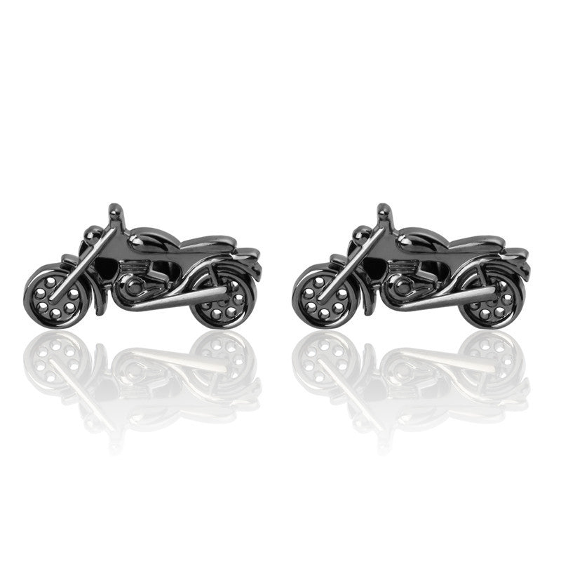 Black Motorcycle Cufflinks French Shirt Men's Cufflinks