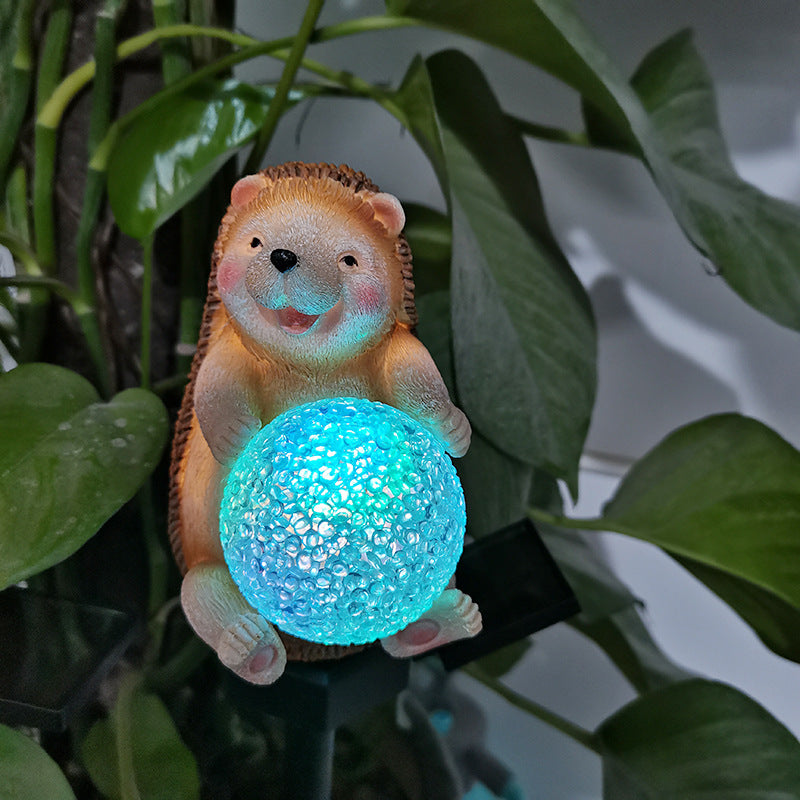 Outdoor Courtyard Solar Hedgehog Lawn Lamp