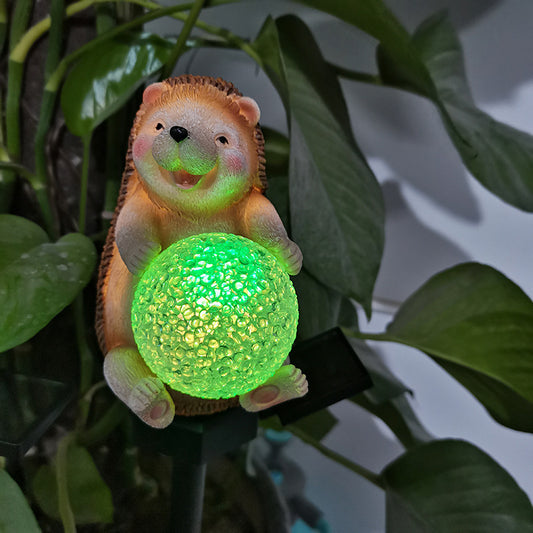 Outdoor Courtyard Solar Hedgehog Lawn Lamp