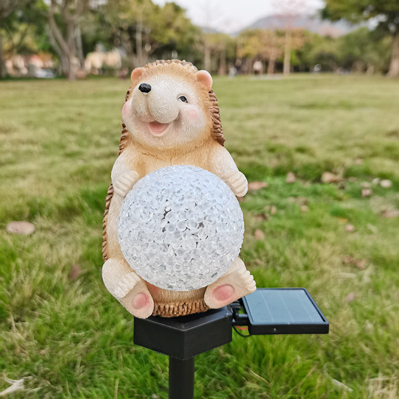 Outdoor Courtyard Solar Hedgehog Lawn Lamp