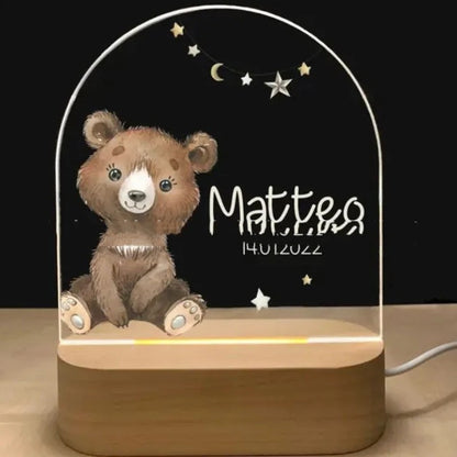 Acrylic Plug-in Bedside Lamp For Children's Creativity