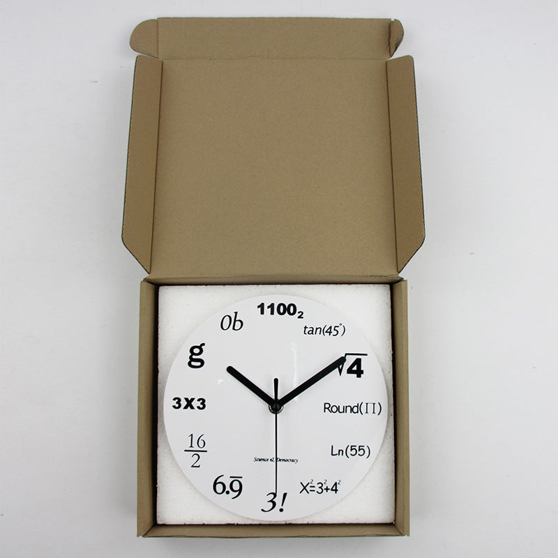 Mathematical formula wall clock