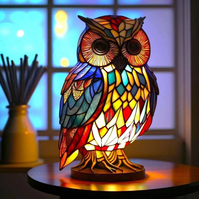 3D Colored Animal Light Desk Lamp Animal Series Decorative Night Light Animal Elephant Owl Cat Vintage Table Lamp Home Decoration