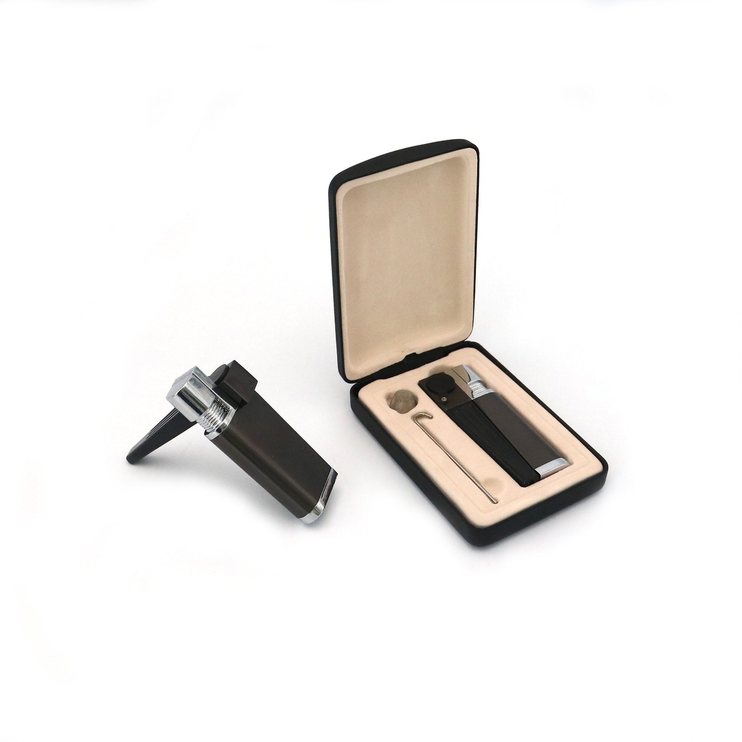 Portable Foldable Mini Pipe Dual Purpose Metal Cap Lighter