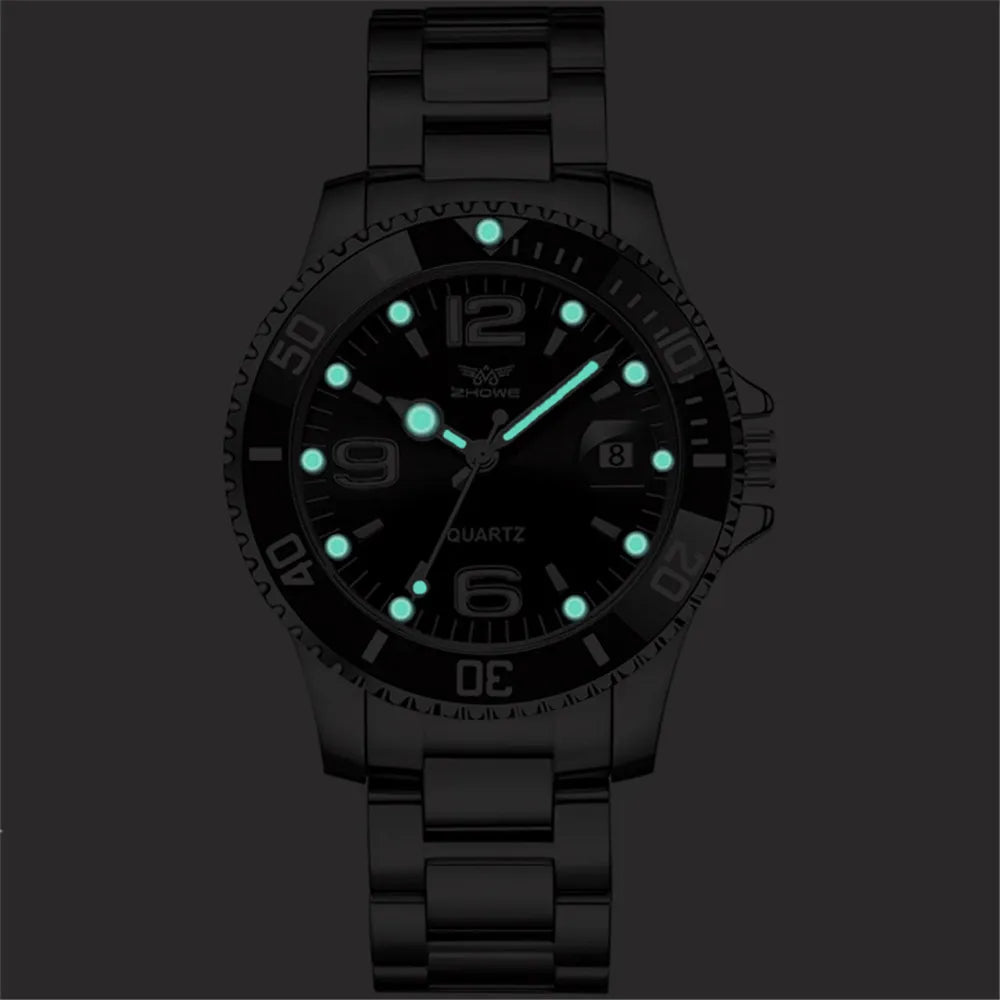 Luxury Mens Watches Stainless Steel Business Waterproof Date Quartz Watch Men Fashion 2023 Sport Clock Relogio Masculino