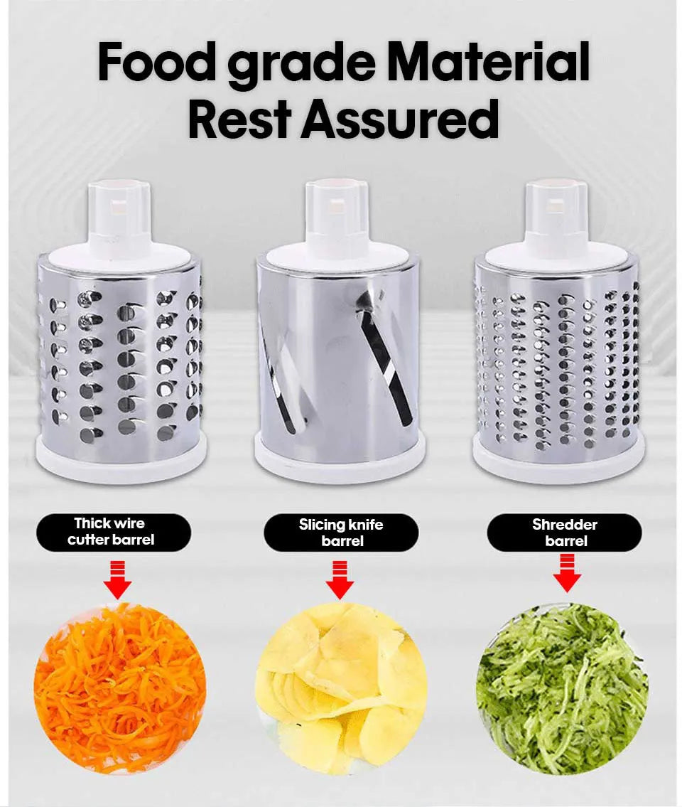 Manual Rotary Cheese Grater for Vegetable Cutter Potato Slicer Mandoline Multifunctional Vegetable Chopper Kitchen Accessories