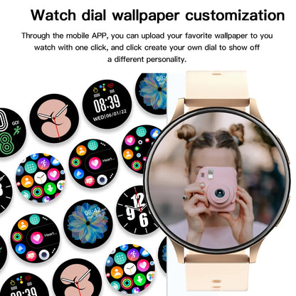 New Women Bluetooth Call Smart Watch HeartRate Blood Pressure Monitoring Smartwatches IP67 Waterproof Men Smartwatch+Box