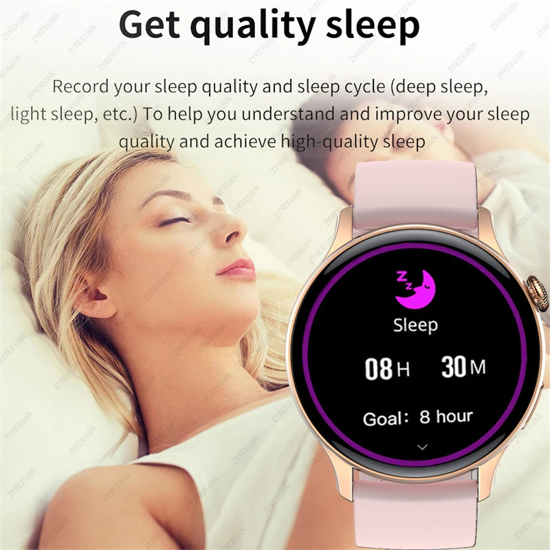 Smartwatch 1.43 inch Full Screen Bluetooth Calling Heart Rate Sleep Monitor Sport Models Smart Watch For Men Women+Box