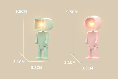 Spaceman Magnetic Small Night Lamp Desktop Building Blocks Ornaments