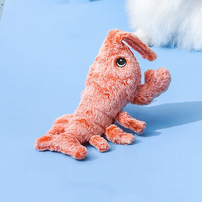 Pet Toys Electric Jumping Shrimp USB Charging Simulation Lobster Funny Cat Plush Pets Toy